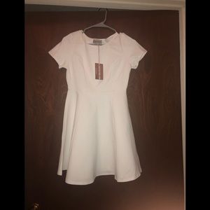 White skater dress